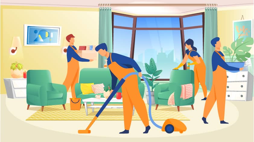 What are the responsibilities of a domestic maid?